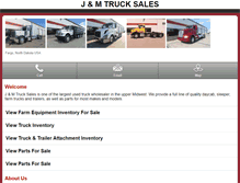Tablet Screenshot of m.jandmtrucksales.net
